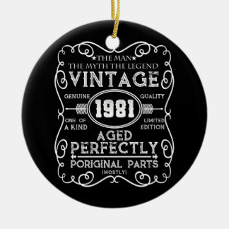 Vintage 1981 Man Myth Legend 40th Birthday Keramisch Ornament