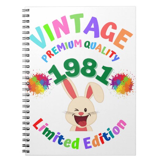Vintage 1981 notitieboek (Voorkant)