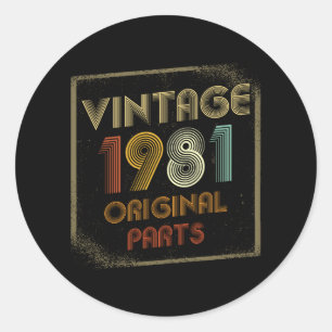 Vintage 1981 ronde sticker