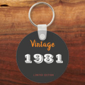 Vintage 1981 Sleutelhanger – 45e Verjaardagscadeau (Voorkant)