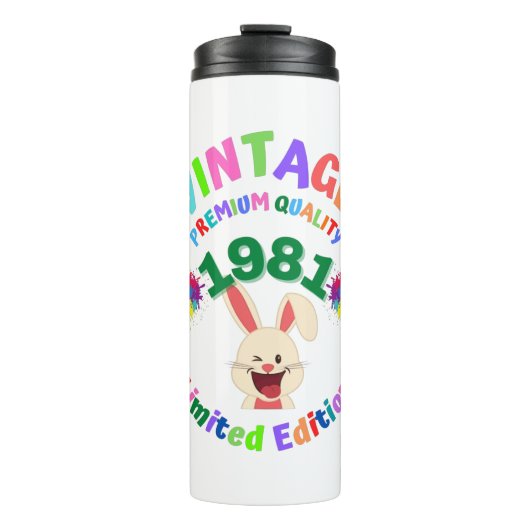 Vintage 1981 thermosbeker (Voorkant)