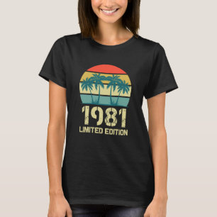 Vintage 1981 Verjaardag voor Vrouwen 1981 Verjaard T-shirt
