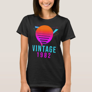 Vintage 1982 40e Verjaardag Cadeau Idee Retro T-shirt