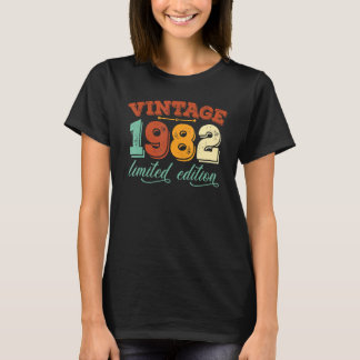 Vintage 1982 40ste verjaardag Mannen Vrouwen 40 ja T-shirt