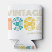 Vintage 1982 42e verjaardag blikjeskoeler (Achterkant)