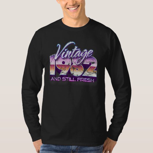 Vintage 1982 en fris 40ste verjaardag t-shirt (Voorkant)