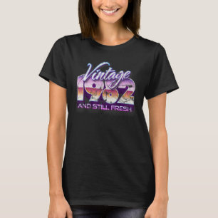 Vintage 1982 en fris 40ste verjaardag t-shirt