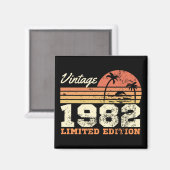 Vintage 1982 Limited Edition 42e Verjaardag Magneet (Voorkant / Achterkant)