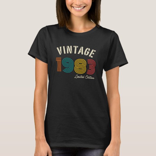 Vintage 1983 41ste verjaardag t-shirt (Voorkant)