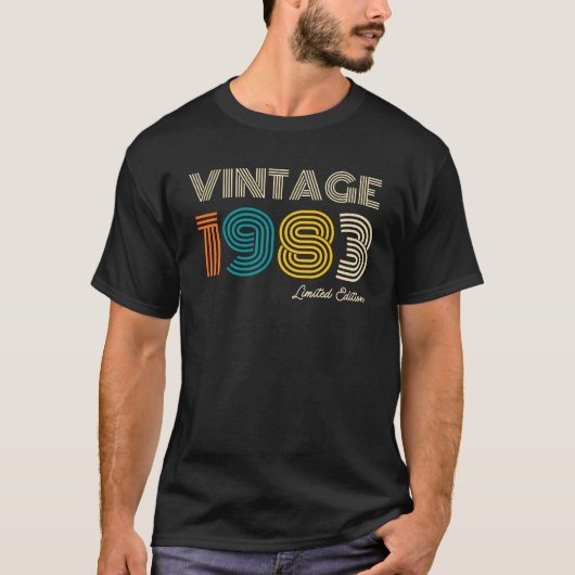 Vintage 1983 41ste verjaardag t-shirt (Voorkant)