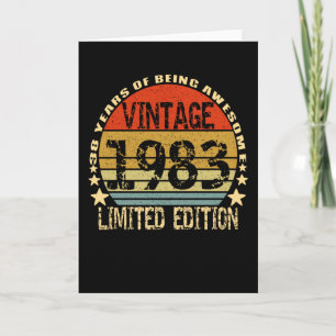Vintage 1983 Limited Edition 38 jaar Kaart