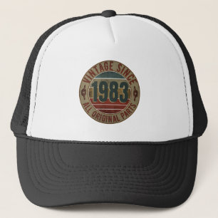 VINTAGE 1983 VERJAARDAGSCADEAU TRUCKERHOED TRUCKER PET