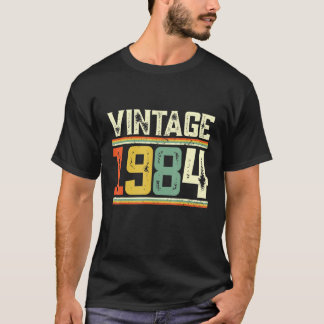 Vintage 1984 37e geboorte Mannen 37 jaar T-shirt
