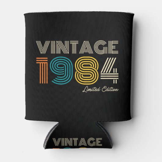 Vintage 1984 40e geboortedag blikjeskoeler (Voorkant)