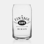 Vintage 1984 40e geboortedag blikvorm glas (Voorkant)