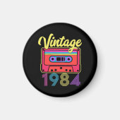 Vintage 1984 Kleurrijk Cassettebandje Magneet (Voorkant)