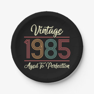 Vintage 1985 40ste verjaardag papieren bordje