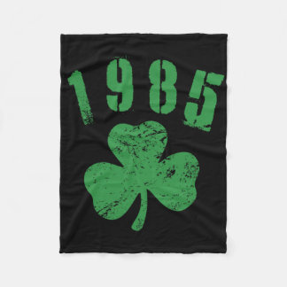 Vintage 1985 Shamrock Irish 40th Birthday St. Patr Fleece Deken