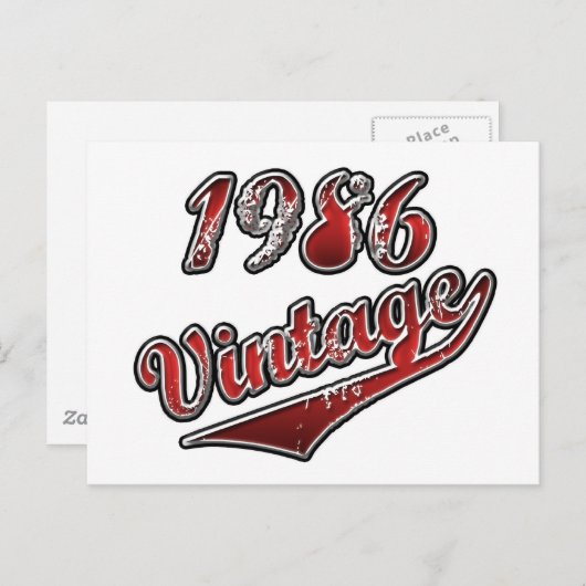 vintage 1986 briefkaart (Voorkant / Achterkant)