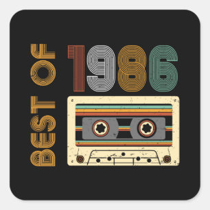 Vintage 1986 Gemaakt in 1986 40e Verjaardag 40 Jaa Vierkante Sticker