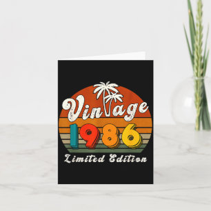 Vintage 1986 Limited Edition 40 Jaar Verjaardag Vo Kaart