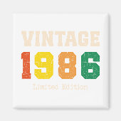 Vintage 1986 Limited Edition Retro Birthday Design Magneet (Voorkant)