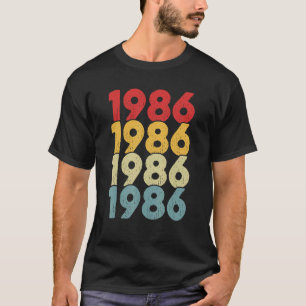 Vintage 1986 Verjaardag Mannen Vrouwen Retro Legen T-shirt