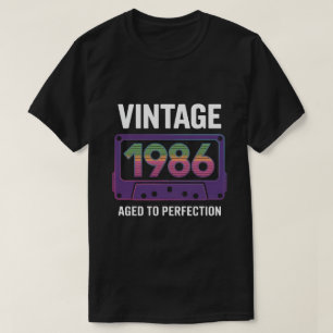 Vintage 1986 verjaardagscadeau voor mannen en vrou t-shirt