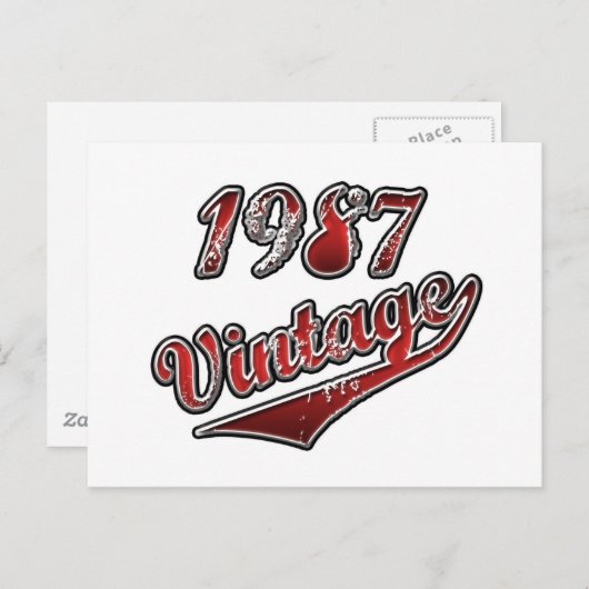 vintage 1987 briefkaart (Voorkant / Achterkant)