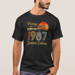 Vintage 1987 T Shirten voor mannen Guitar Lover 3 T-shirt
