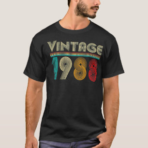 Vintage 1988 Retro 33 jaar oude Mannen en vrouwen T-shirt