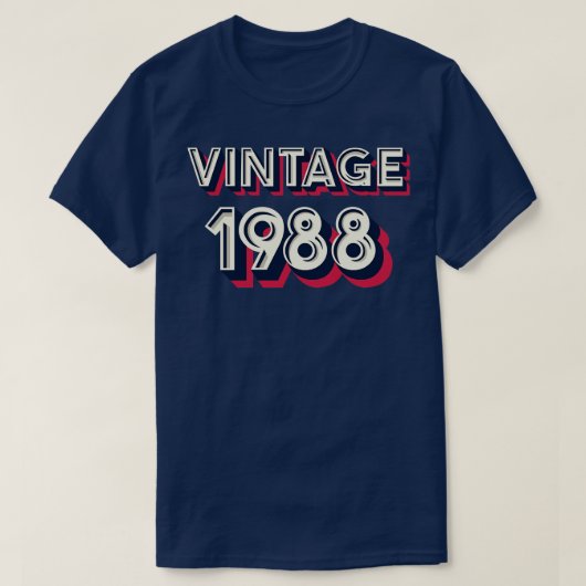 Vintage 1988 t-shirt (Design voorkant)