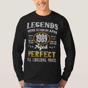 Vintage 1989 33 jaar oude Mannen en vrouwen 33 jaa T-shirt