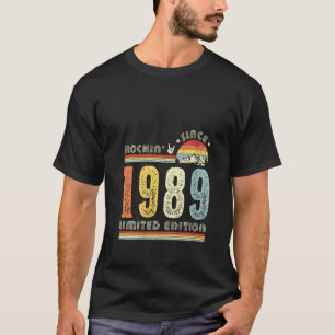 Vintage 1989 Rockin sinds 1989 33rd Birthda T-shirt