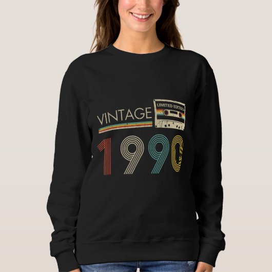 Vintage 1990 Cassette Trui (Voorkant)
