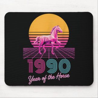 Vintage 1990 Jaar Van Het Paard Maan Rijder CNY Zo Muismat