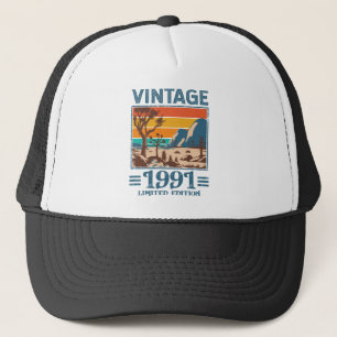 Vintage 1991 Gediend in 1991 30e verjaardag Trucker Pet