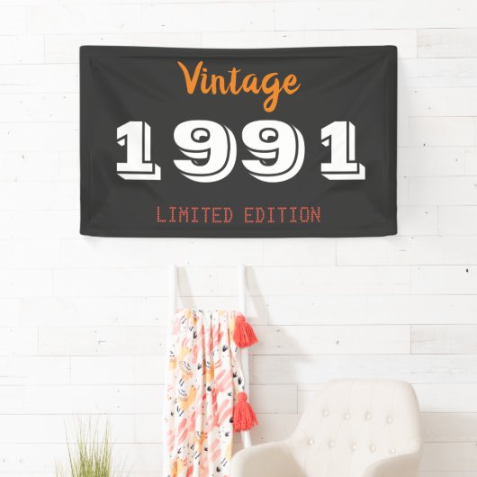 Vintage 1991 Limited Edition Gift Banner – Retro (Insitu)