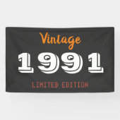 Vintage 1991 Limited Edition Gift Banner – Retro (Horizontaal)