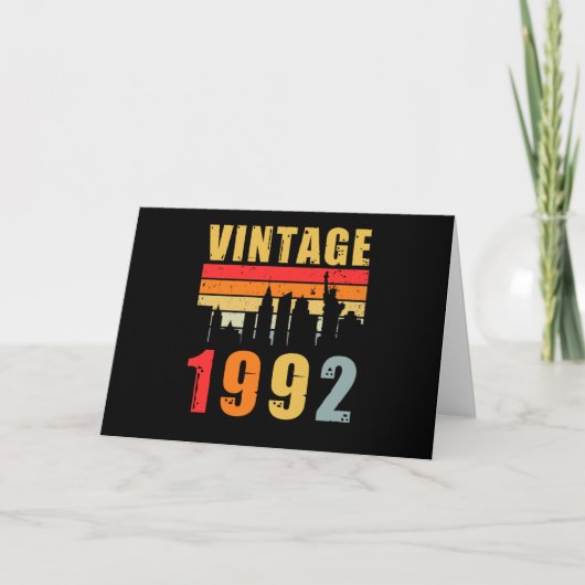 Vintage 1992 in 1992 kaart (Voorkant)