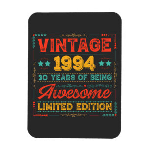 Vintage 1994 Made in 1994 30e Verjaardag 30 jaar Magneet