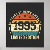 Vintage 1995 Retro 30th Birthday Gift   Poster (Voorkant)