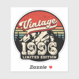 Vintage 1996 Birthday Retro 30th Outdoorsy Gift Sticker
