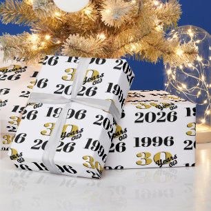Vintage 1996 Milestone 30e verjaardag Cadeaupapier