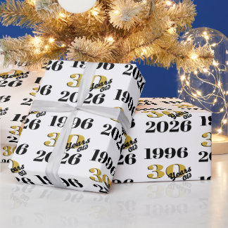 Vintage 1996 Milestone 30e verjaardag Cadeaupapier