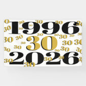 Vintage 1996 Milestone 30e verjaardag   Spandoek (Horizontaal)