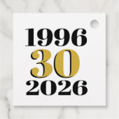 Vintage 1996 Milestone 30th Birthday  Bedankjes Labels (Achterkant)