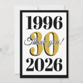 Vintage 1996 Milestone 30th Birthday   Bedankkaart (Voorkant)