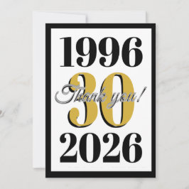 Vintage 1996 Milestone 30th Birthday   Bedankkaart