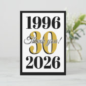 Vintage 1996 Milestone 30th Birthday   Bedankkaart (Staand voorkant)